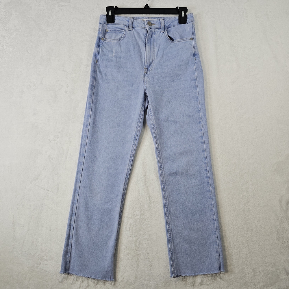 ZARA Straight Leg 5 Pocket Denim Jeans Light Wash Size 4